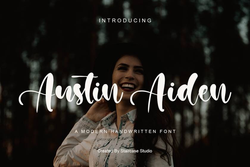 Austin Aiden Font sample