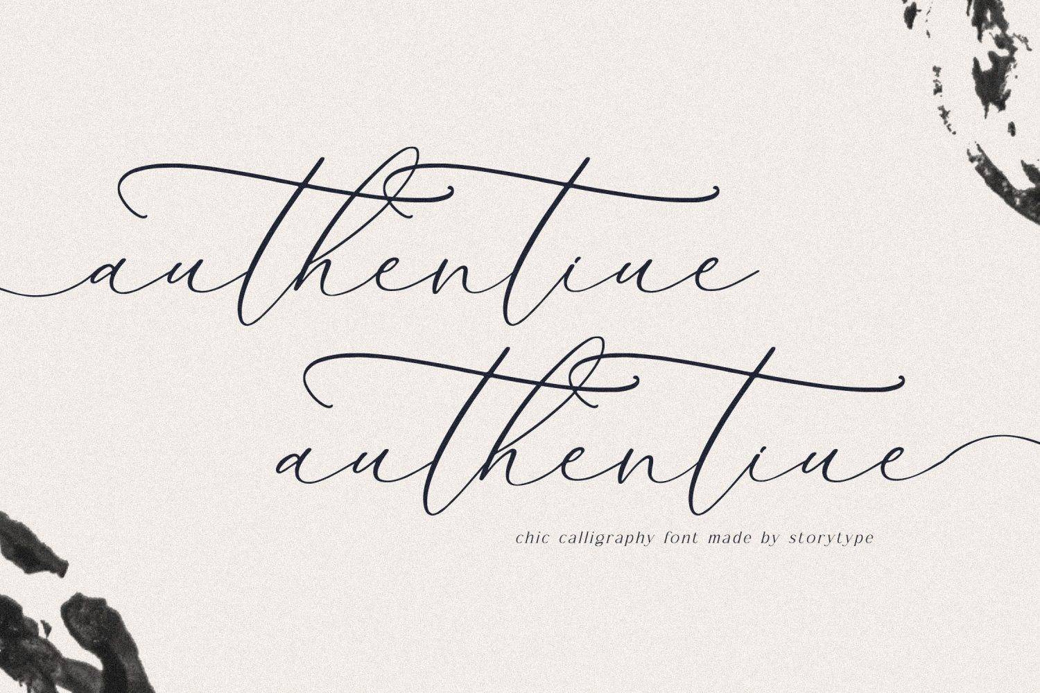 Authentiue Font sample