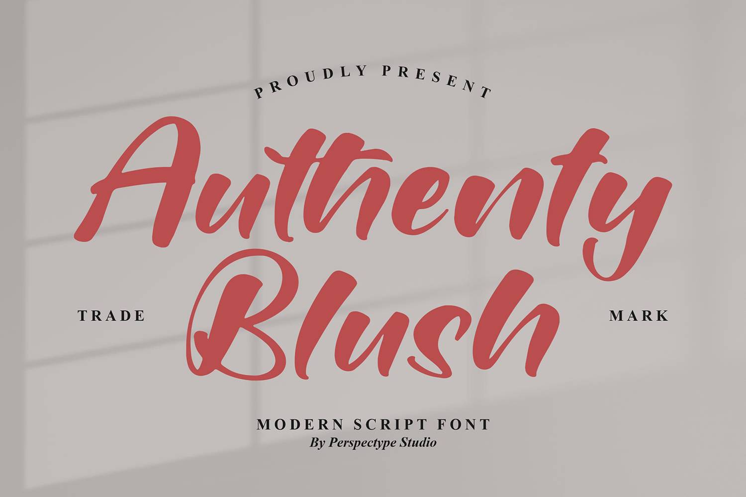 Authenty Blush Font sample