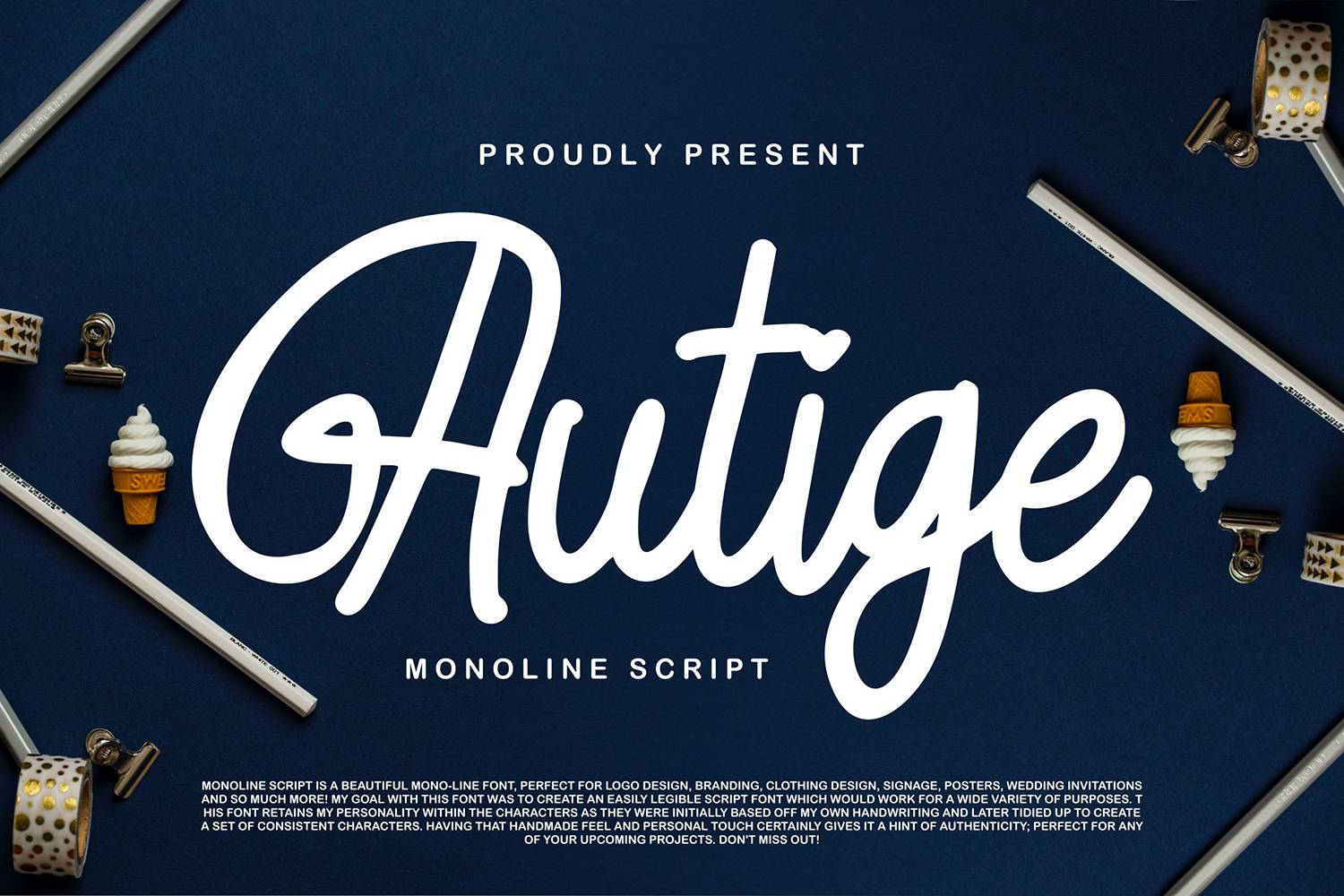 Autige Font sample