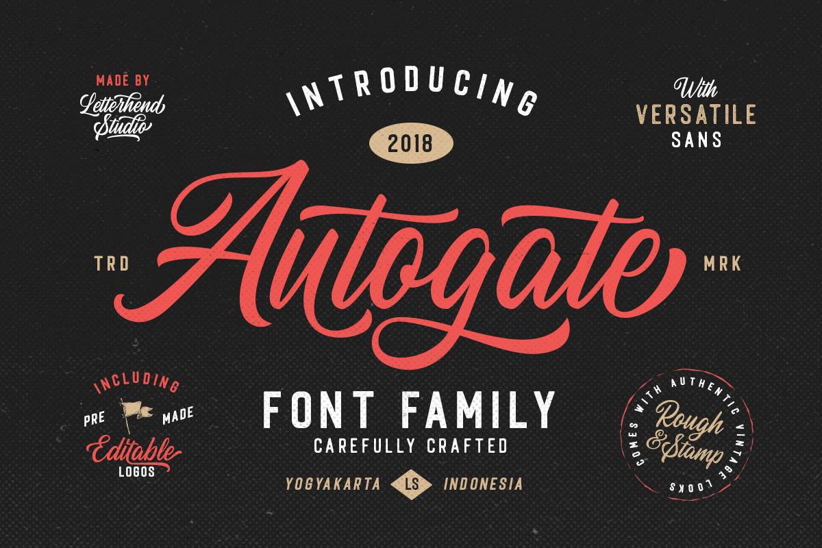 Autogate Font sample