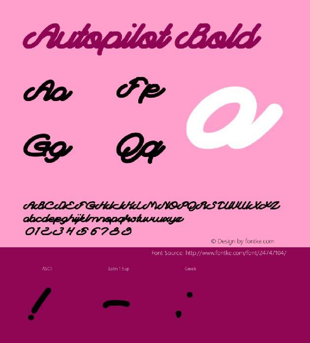 Autopilot Script Version Font sample