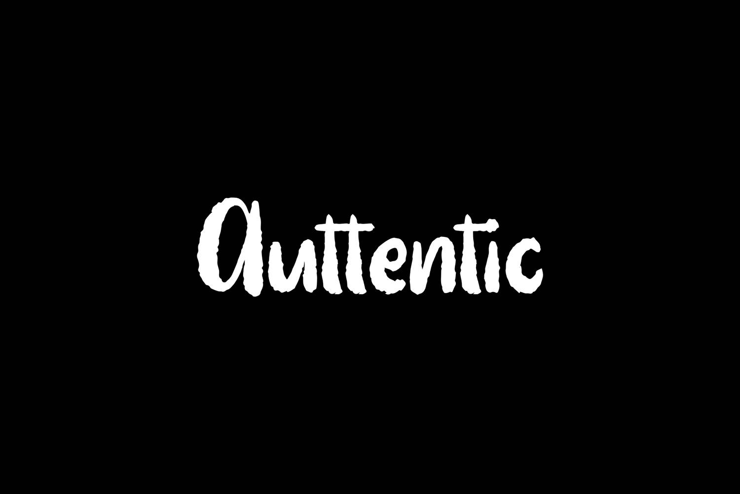 Auttentic Font sample