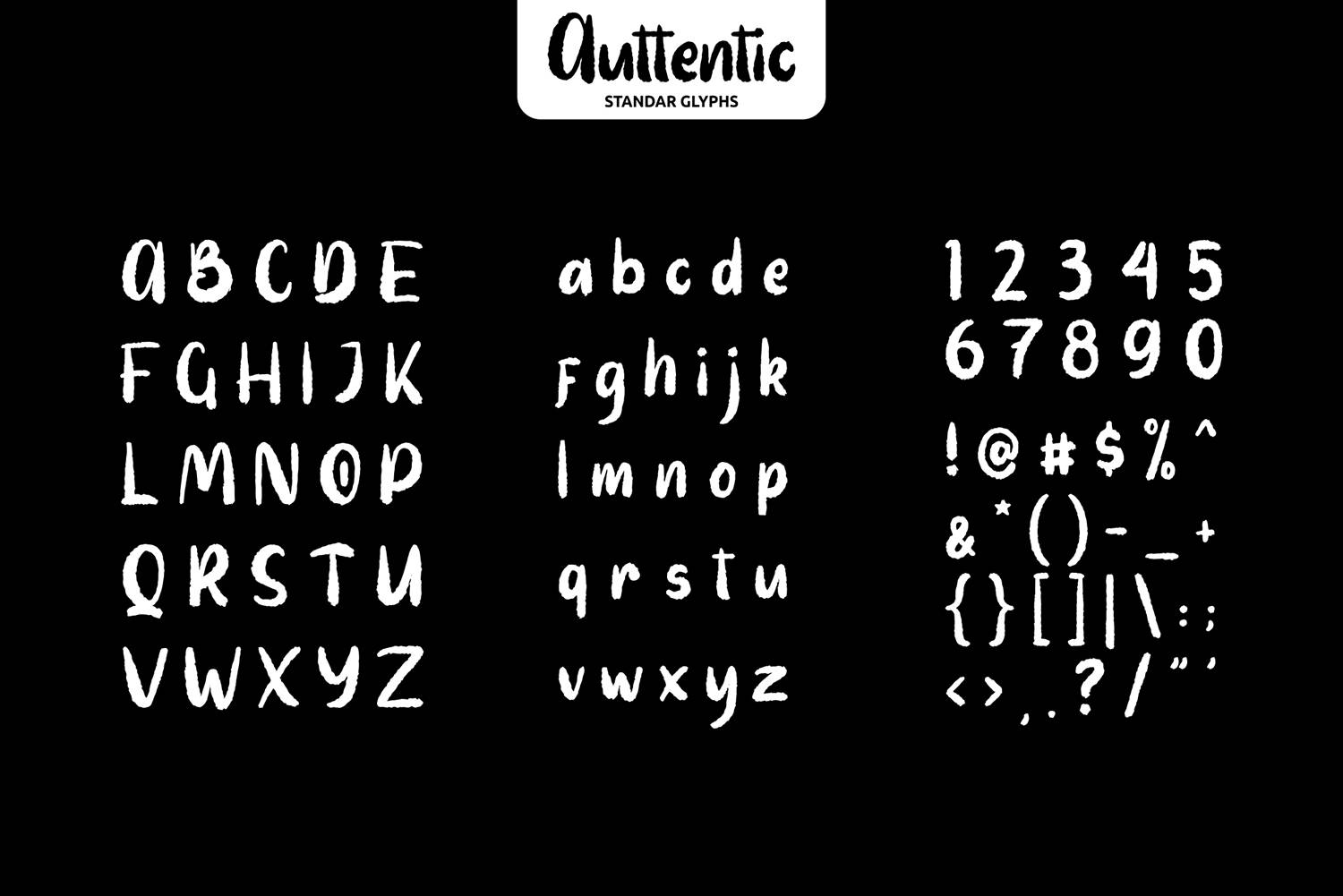 Auttentic Font sample