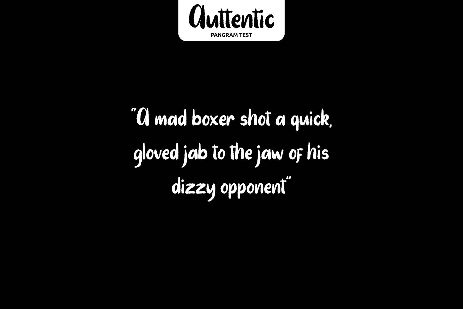 Auttentic Font sample