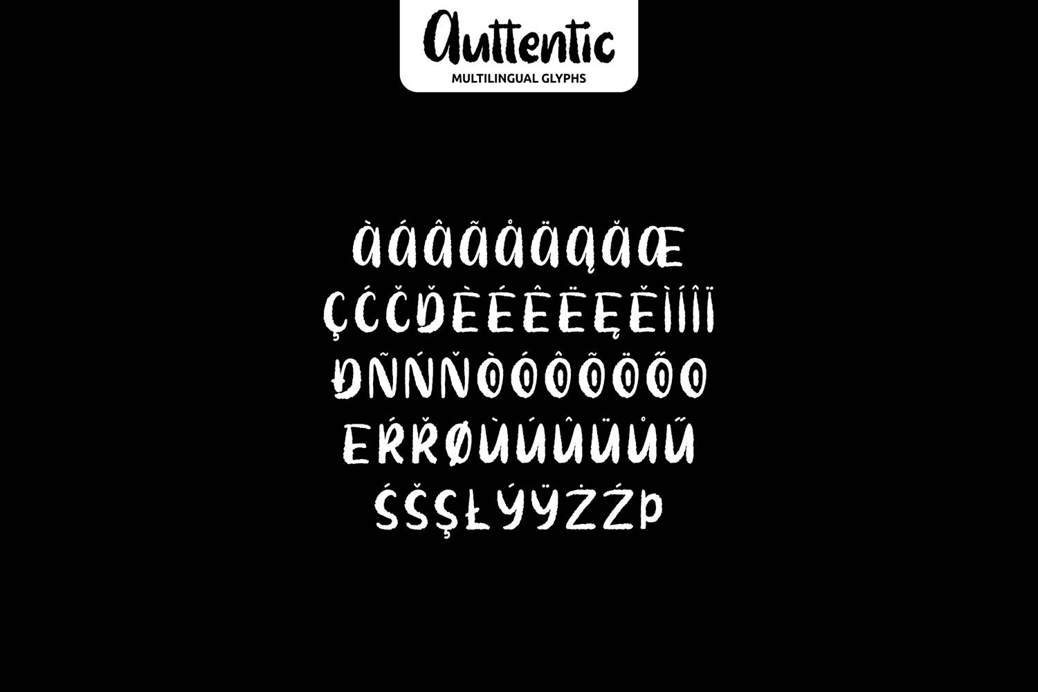 Auttentic Font sample