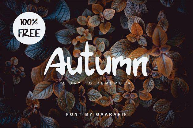 Autumn Display Font sample