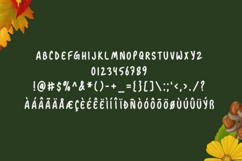 Autumn Season Font sample