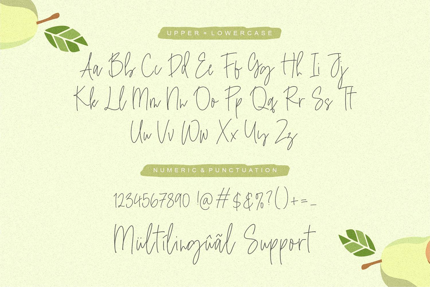 Avocado Candy Font sample
