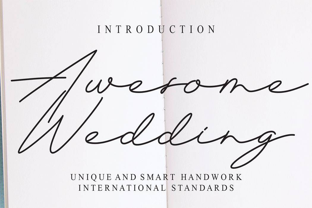 Awesome Wedding Font sample