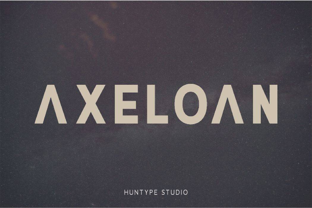 Axeloan Font sample