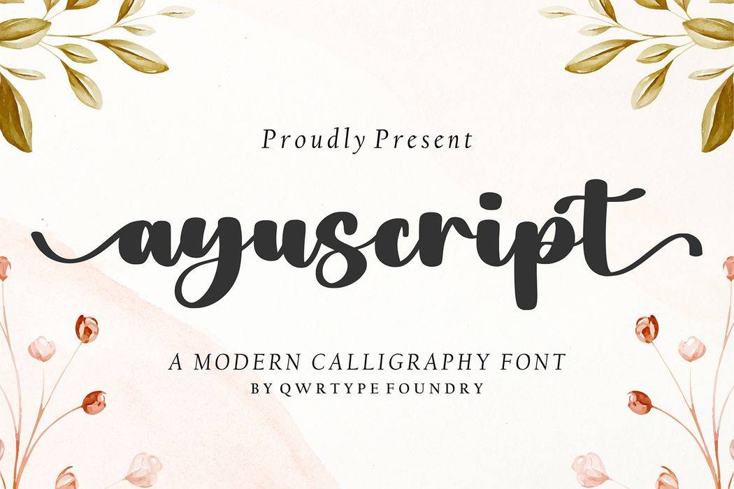 Ayuscript Font sample