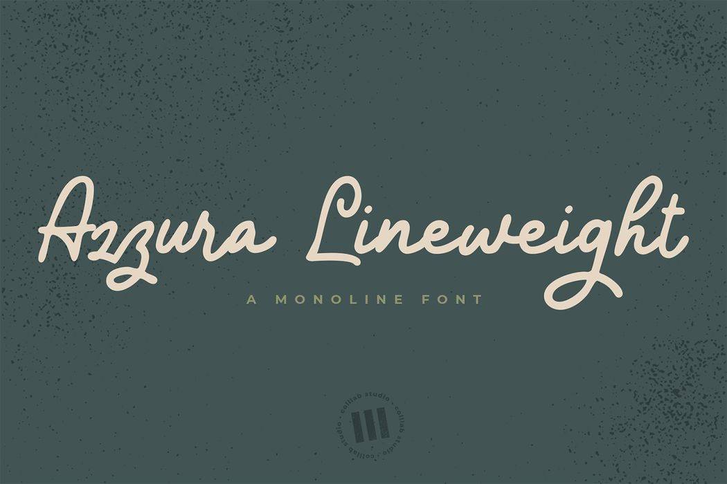 Azzura Lineweight Font sample