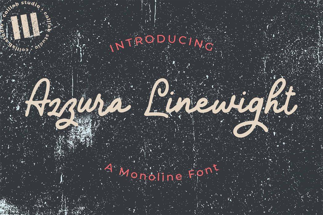 Azzura Lineweight Font sample