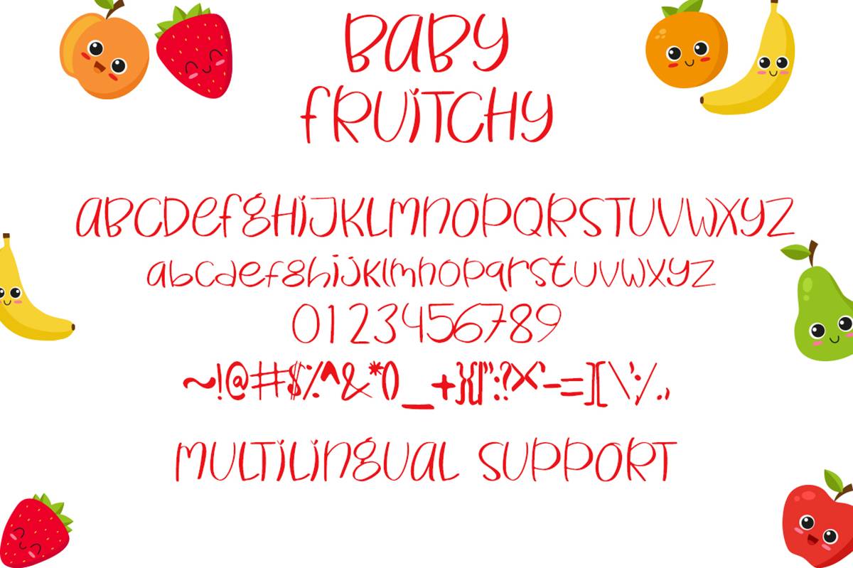 Baby Fruitchy Font sample