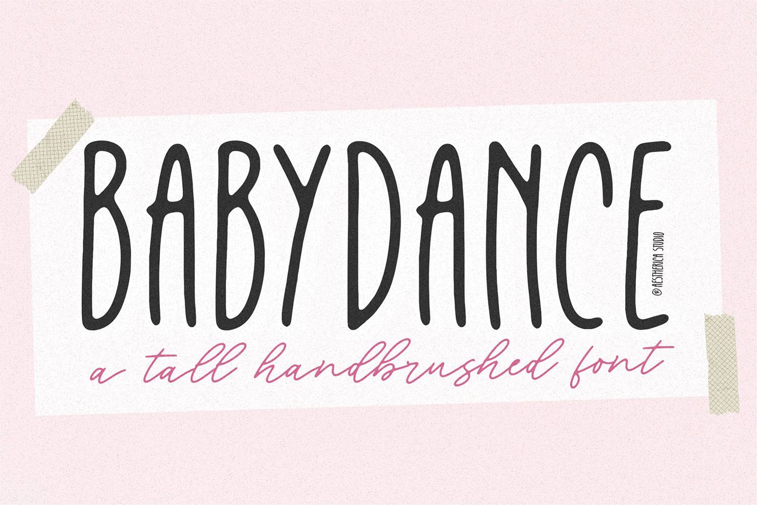 Babydance Font sample