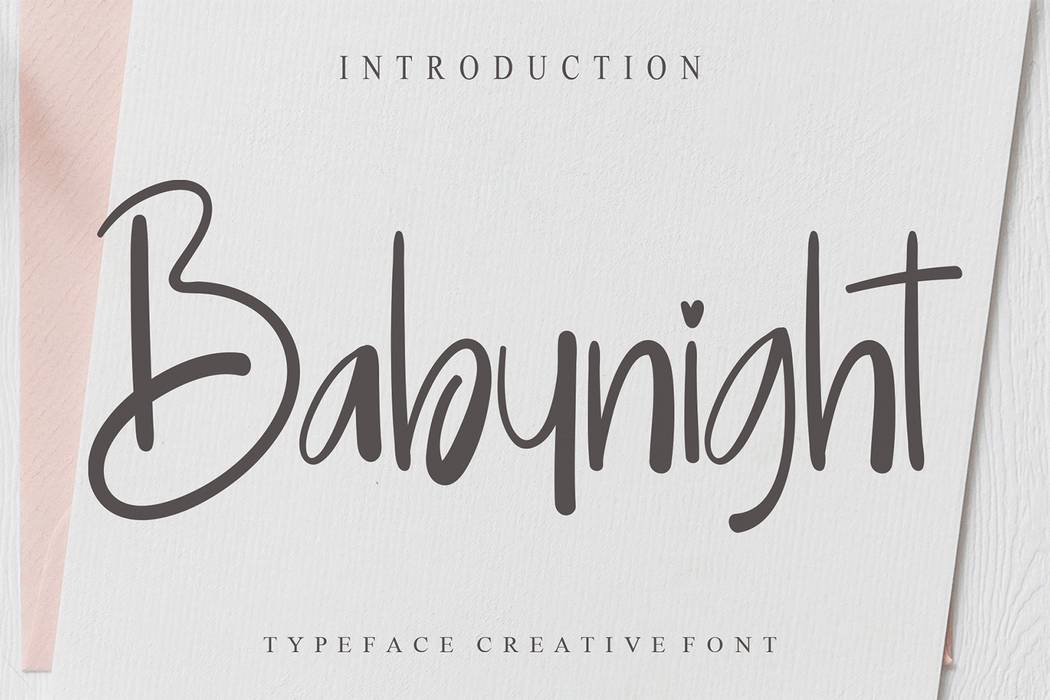 Babynight Font sample