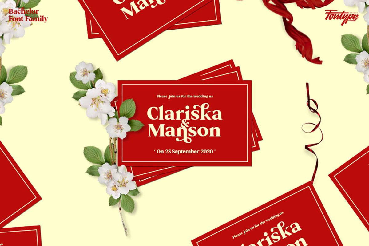 Bachelor Font sample