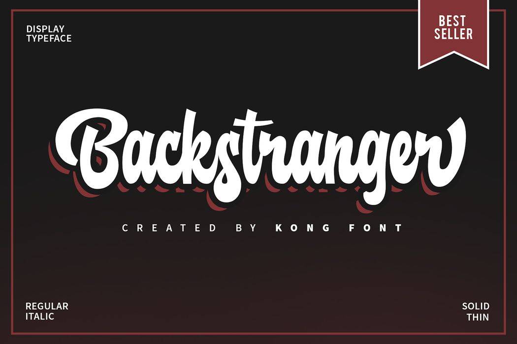 Backstranger Font sample