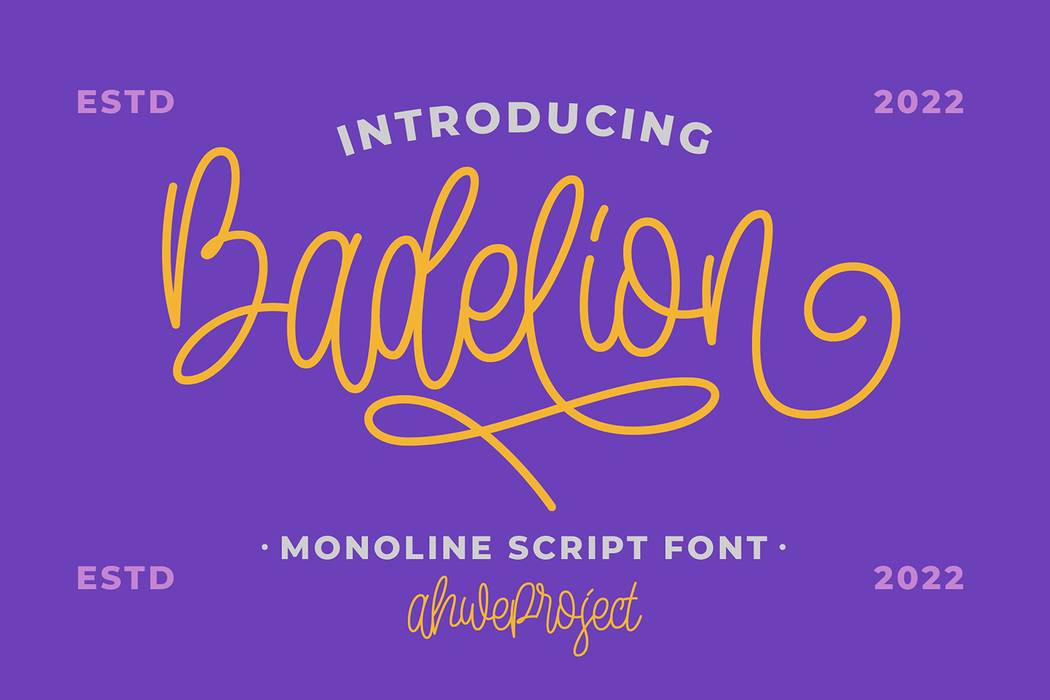 Badelion Font sample