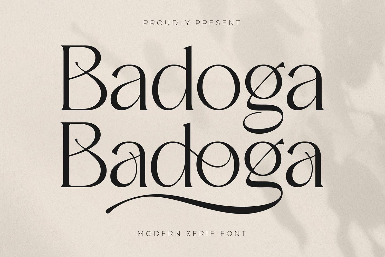 Badoga Font sample