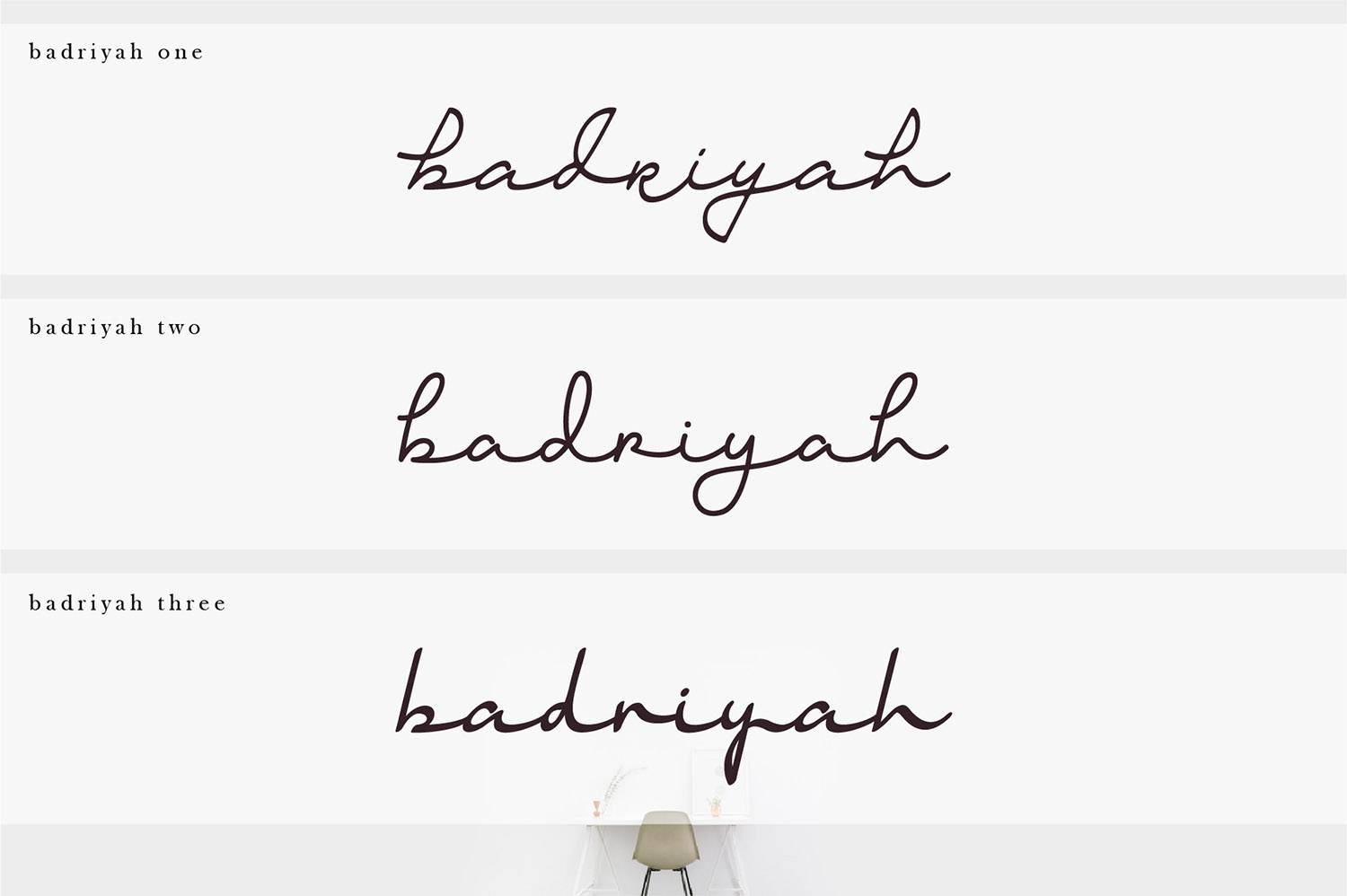 Badriyah Font sample