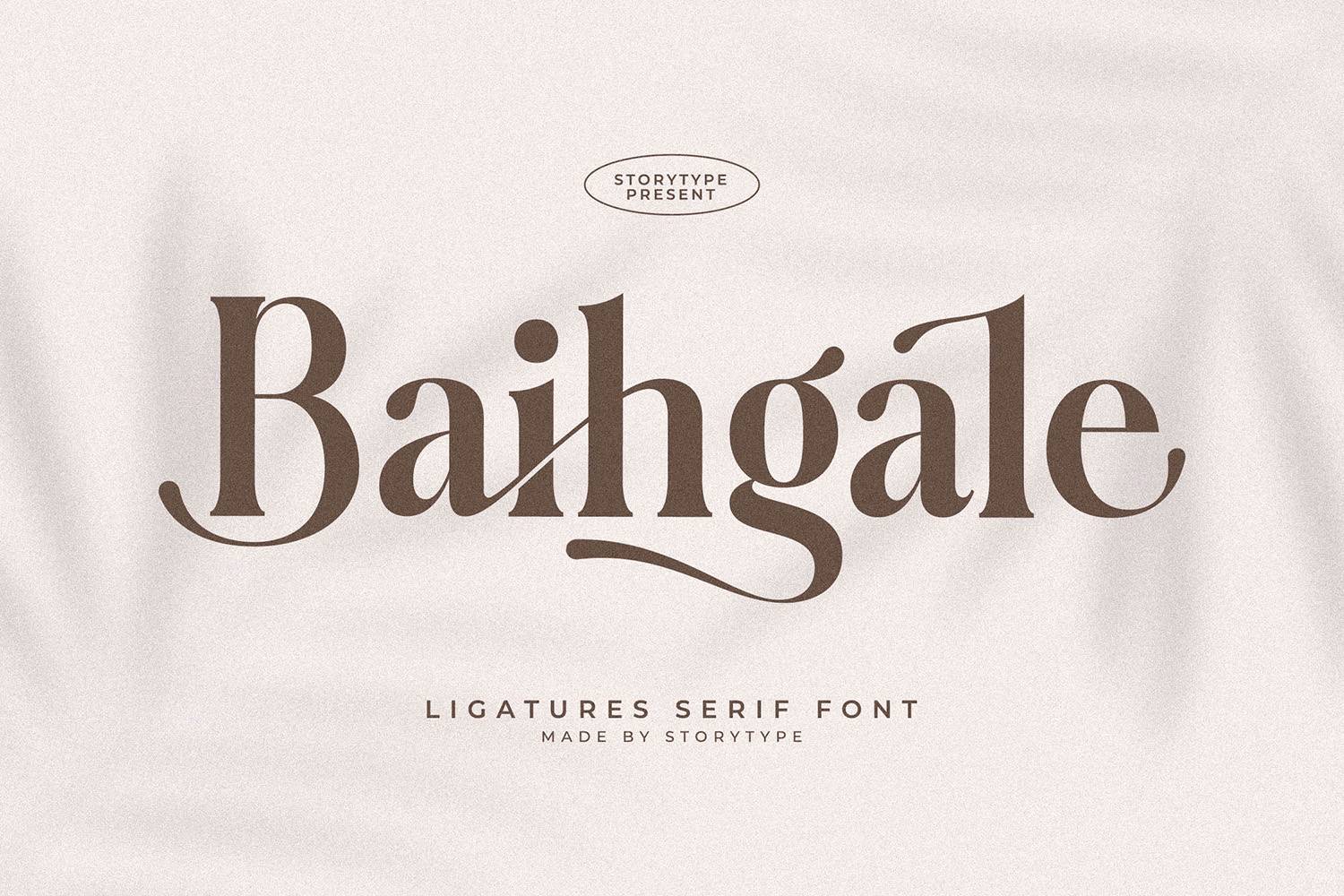 Baihgale Font sample