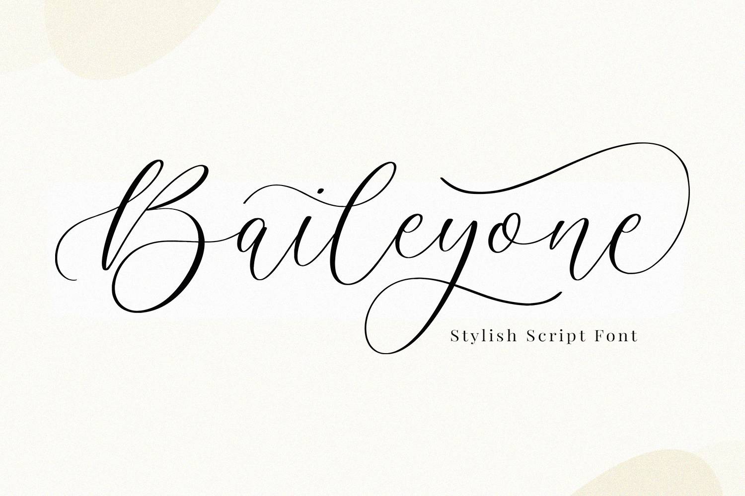 Baileyone Font sample
