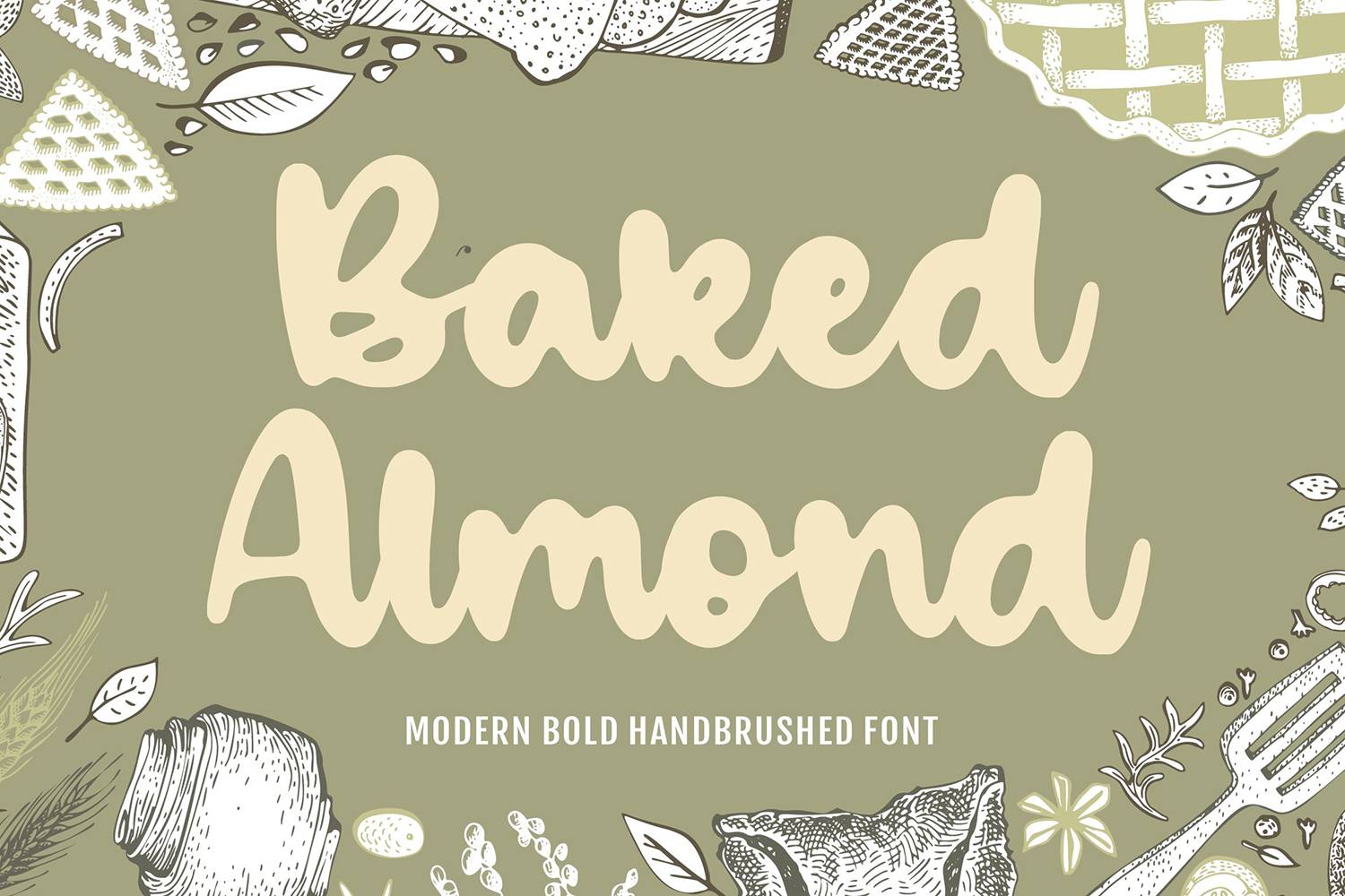 Baked Almond Font sample