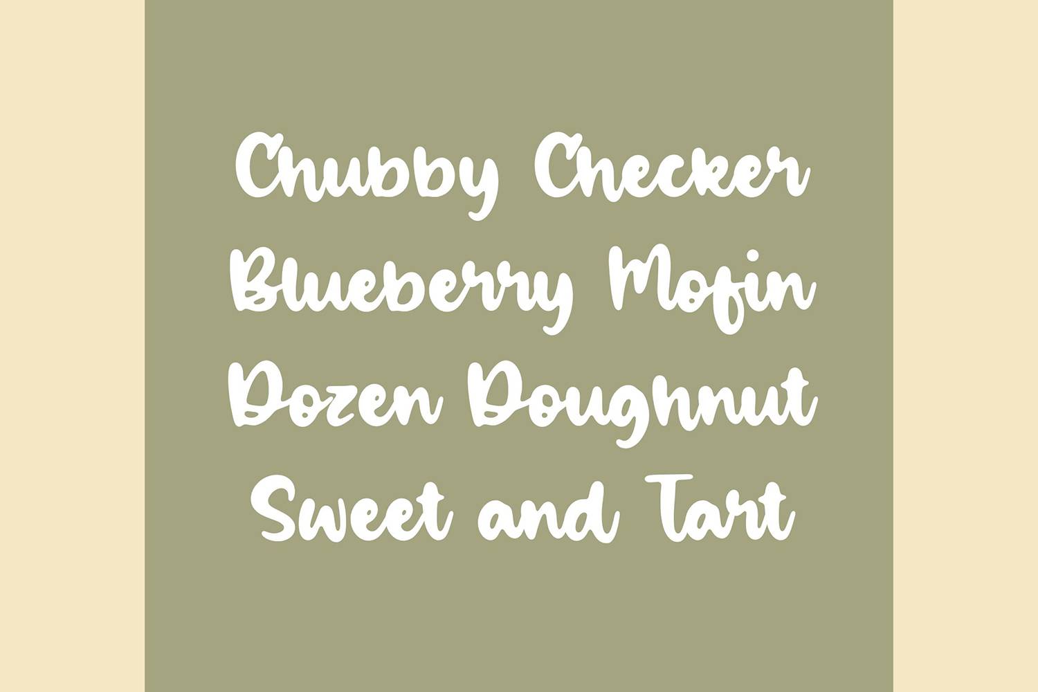 Baked Almond Font sample