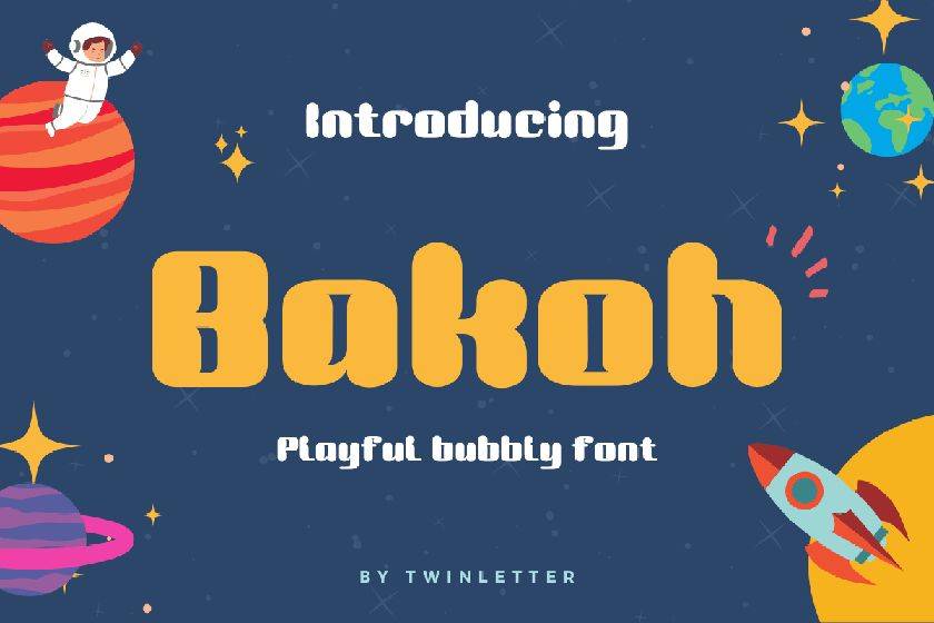 Bakoh Font sample