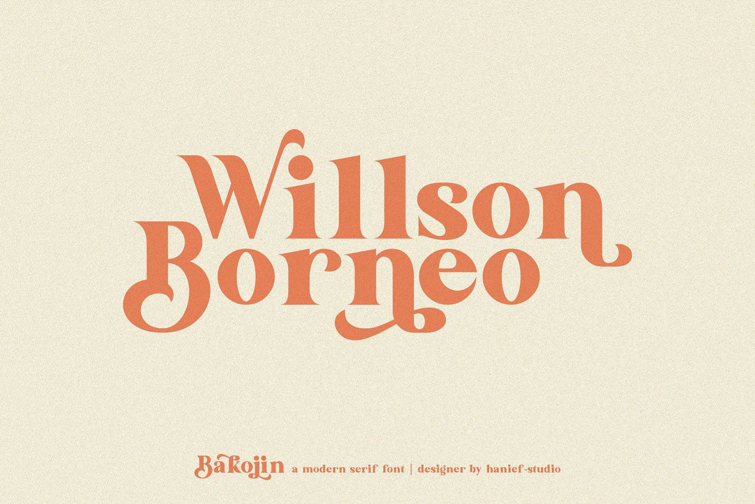 Bakojin Font sample