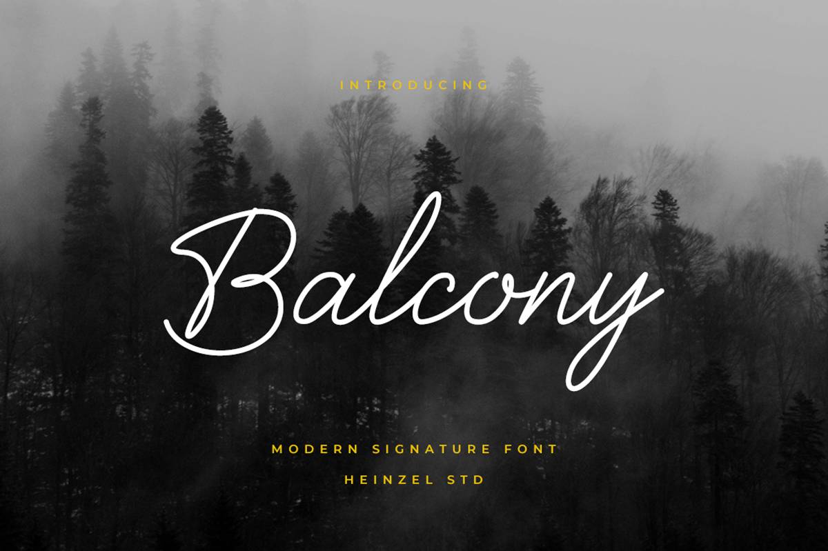 Balcony Font sample