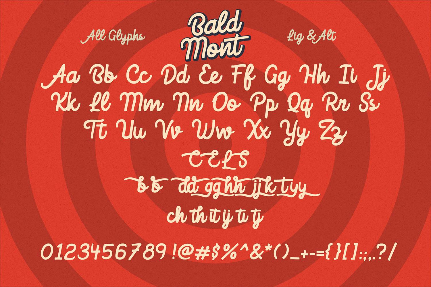 Bald Mont Font sample