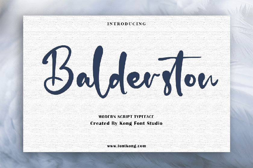 Balderston Font sample