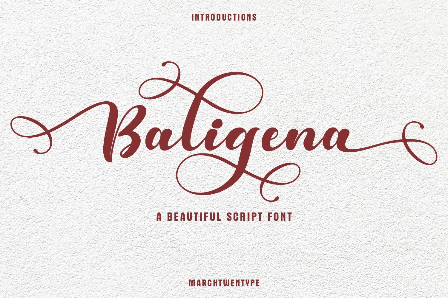 Baligena Font sample