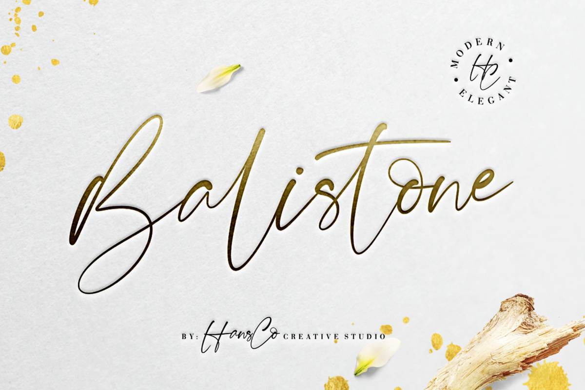 Balistone Font sample