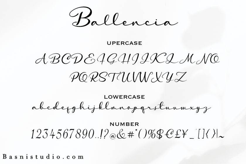 Ballencia Font sample