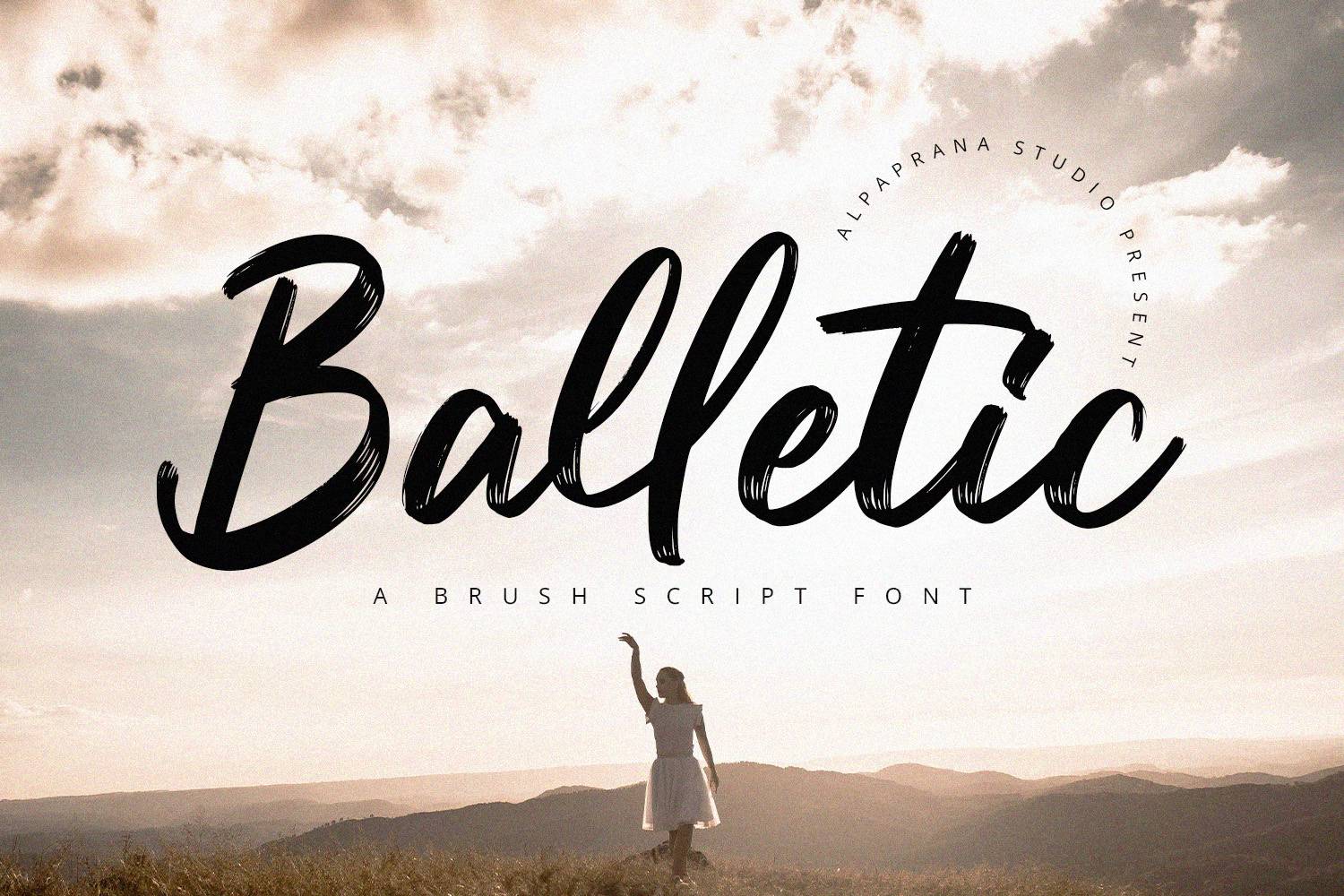 Balletic Font sample