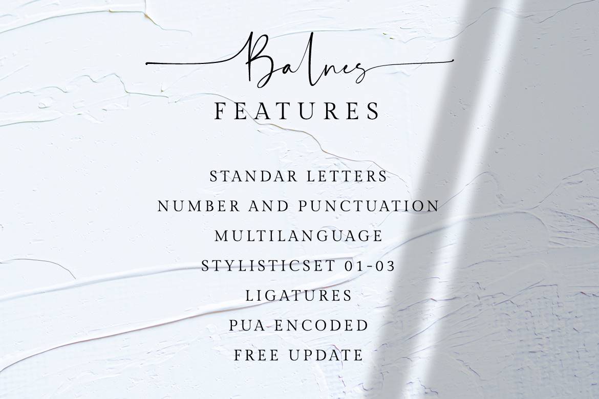Balnes Font sample