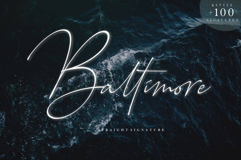 Baltimore Font sample