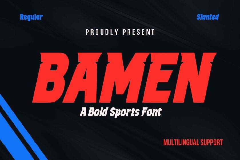 Bamen Font sample