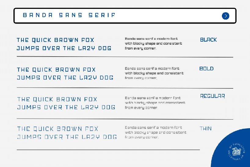 Banda Font sample
