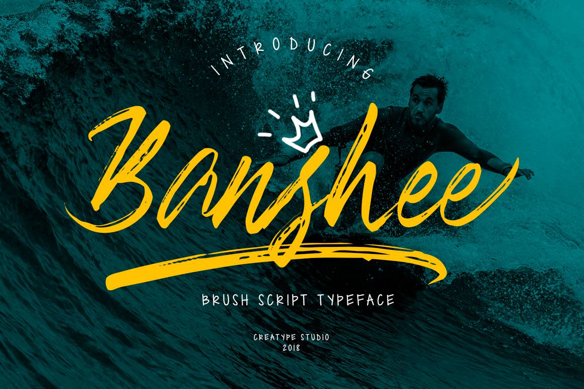 Banshee Brush Font sample