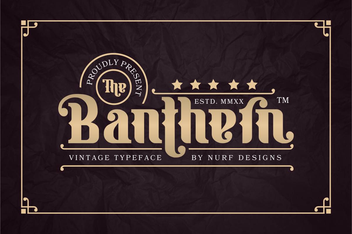 Banthern Font sample