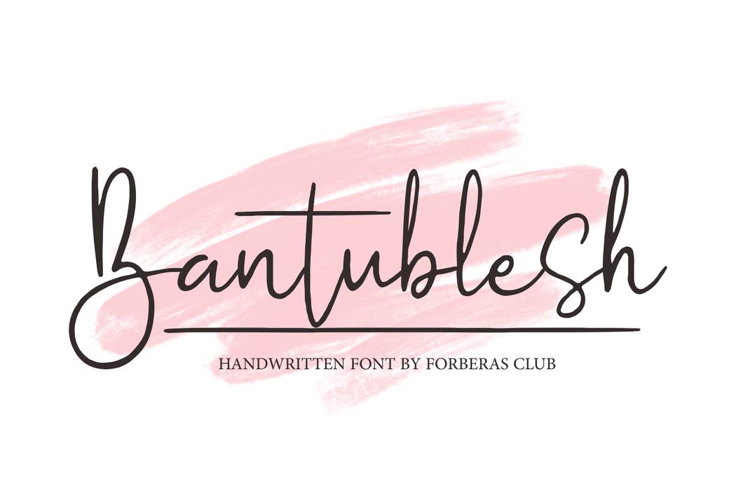 Bantublesh Font sample