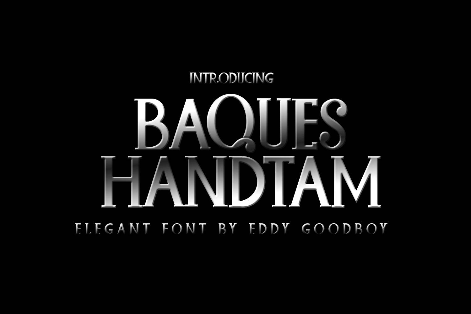 Baques Handtam Font sample