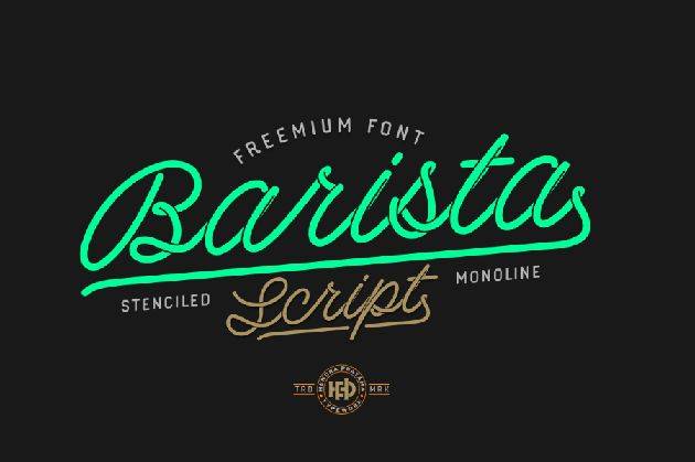 Barista Script Font sample