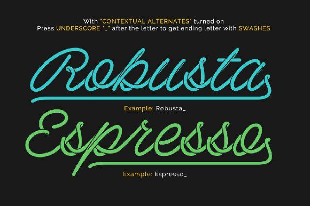 Barista Script Font sample