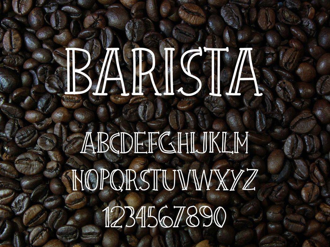 Barista Urban Coffee Font sample